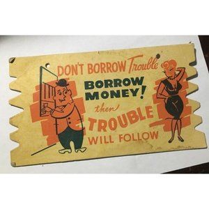 Vintage 1950's Komic Kard Post Cards Japan Don't Borrow Trouble sexy!